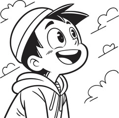 cartoon character of man