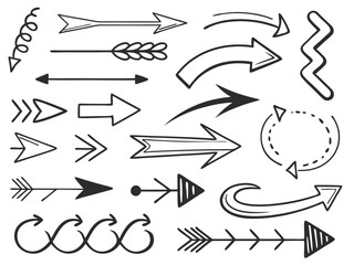Handmade Arrow Illustrations &ndash; Sketch Line Art for Creative Projects