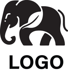 black and white elephant