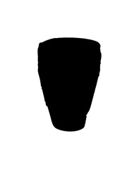 Silhouette of a cylindrical drinking glass, possibly a tumbler or cup.