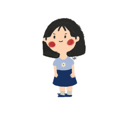 Cartoon girl illustration