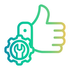 customer satisfaction Line Gradient Icon