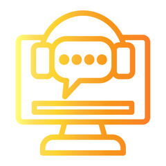 customer service Line Gradient Icon