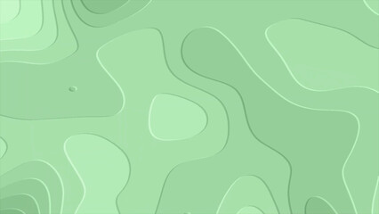Abstract Light Green Topographic Map Illustration with Smooth Contours and Subtle Shading Variations This image