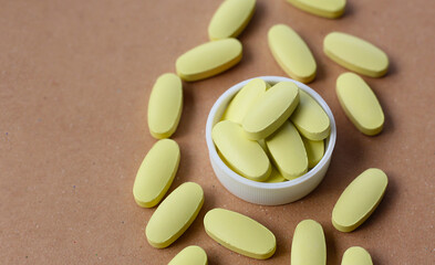 Vitamin C tablets for immune support.