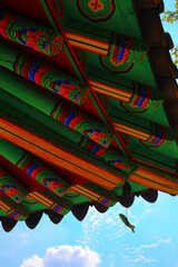 Korean lanterns on the roof
