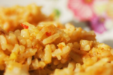 appetizing appeal of a freshly prepared rice meal