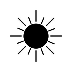 Fototapeta premium sun icon or logo,vector illustration for web and app on white background..eps