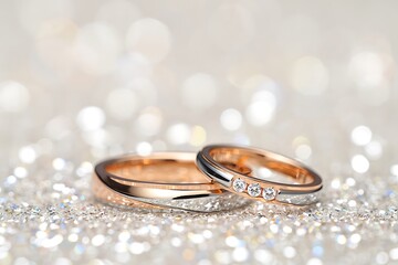 Elegant Diamond Wedding Rings Symbolizing Eternal Love and Commitment