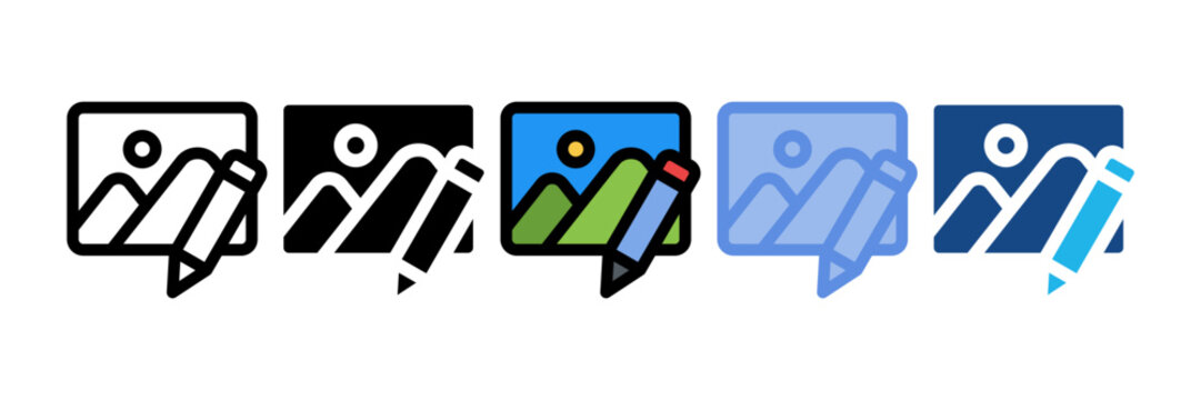 Photo Edit Icon Element For Design