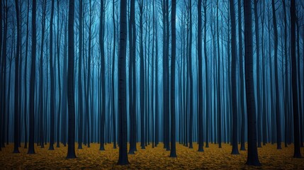 Abstract Expressionist Forest Capturing the Essence of Nature Through Color and Emotion