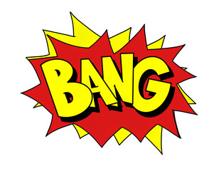 BANG comic icon isolated design