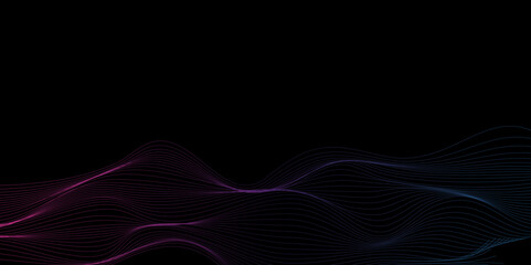 Blue Technology Background, Abstract gradient wave. Big data.Futuristic vector illustration.Stylish purple wavy pattern design wave background for website, banner, technology, marketing, wallpaper.	