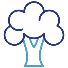 Single icon dual tone color of plants that can be consumed by humans and are good for the body's metabolism
