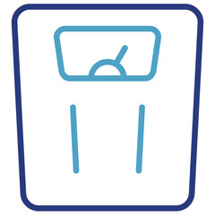 The weight scale icon monitors the condition of uncontrolled fat accumulation by supporting diet programs for obese people.