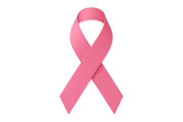 Pink ribbon representing breast cancer awareness, supporting survivors and highlighting global health solidarity against cancer