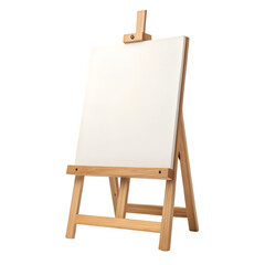 easel with blank canvas
