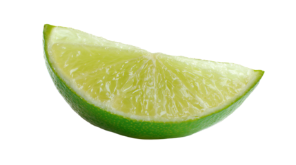 a lime slice with a bite taken out of it