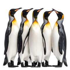 Untitled design - Group of Penguins Huddling Together for Warmth, isolated on a transparent background