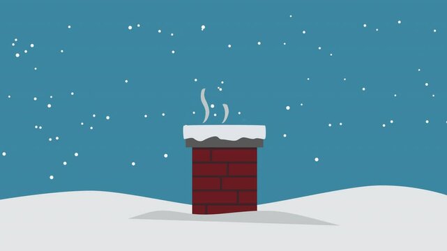 Smoking Chimney with Snow