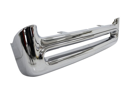 Fototapeta Chrome Bumper of Classic Car on Black Background