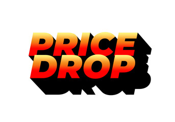 Price Drop text effect Promotional Graphic