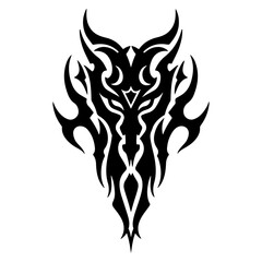 Tribal tattoo black logo silhouette vector