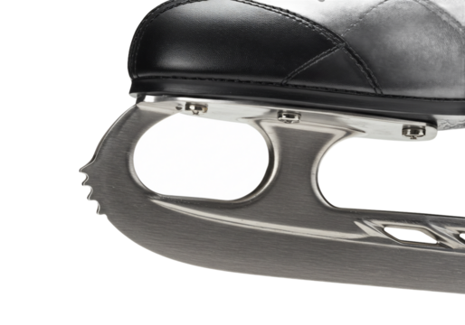 Close-up of Ice Skate Blade Sharp, Polished Steel for Precision Skating