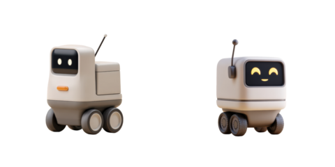 Delivery robot concept, autonomous vehicle for package delivery, technology and automated service