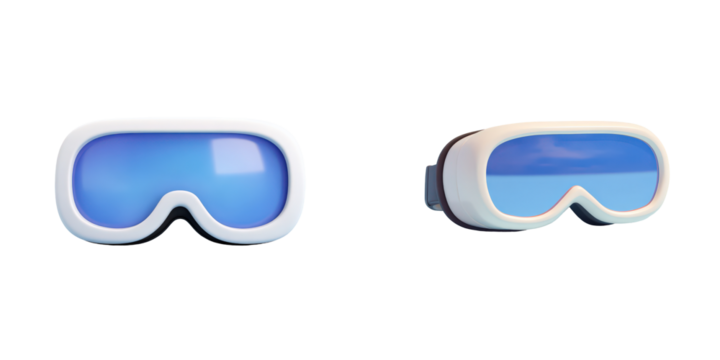 White ski goggles, snow goggles, eyewear, skiing, snowboarding, winter sport, protection