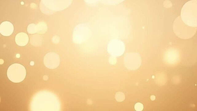 Dreamy cinematic bokeh particles cream color tone 4K seamless loop soft light background

