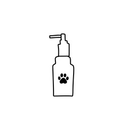dog spray bottle line icon