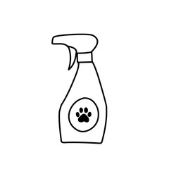 dog spray bottle line icon
