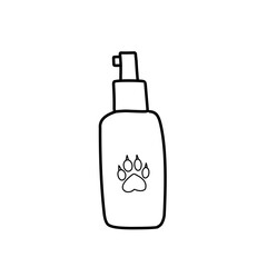 dog spray bottle line icon