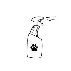 dog spray bottle line icon