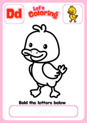 Let's Coloring Happy Duck 