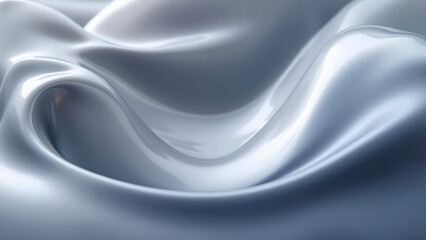Subtle Waves of Light Grey Liquid Flowing Gracefully with Gentle Reflections and Smooth Contours Creating a Serene and Elegant Aesthetic Appeal