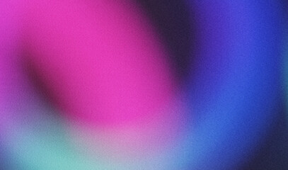 Vibrant and colorful abstract background featuring a smooth gradient of pink, purple, and blue with a subtle grainy texture