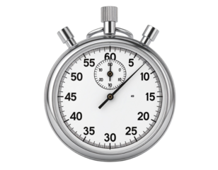 Untitled design - Classic Analog Stopwatch with Metallic Finish, isolated on a white background"