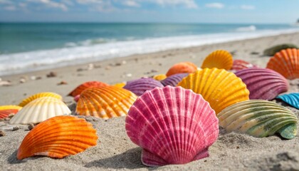 Obraz premium seashells on the beach