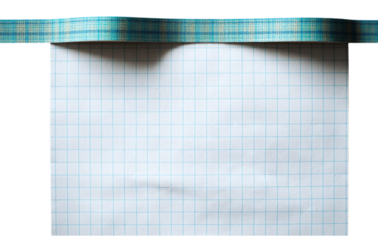 Grid paper isolated on transparent background