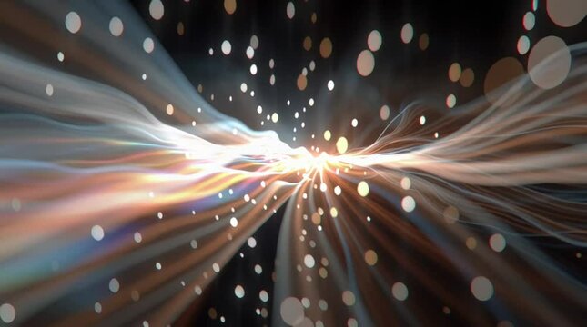 A quantum rainbowmancer firing off fractals, simple shapes, abstract minimalism appreciator