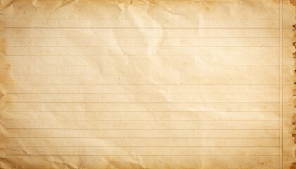 Old notebook paper texture, slight yellowing, creased and faded edges