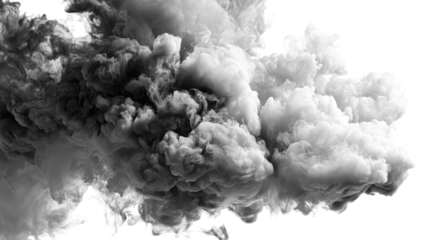 Abstract Fog or Smoke Effect Separated on Transparent Background

