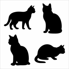 cat silhouette collection
