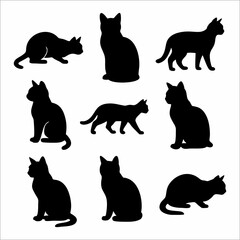 cat silhouette collection