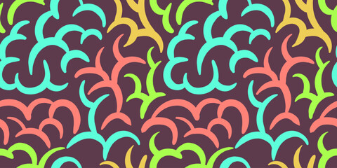 Soft Cloud Like Abstract Doodle Background