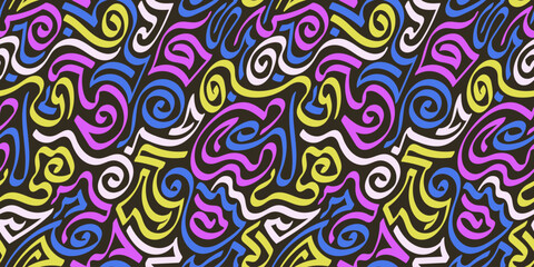 Purple Spiral Psychedelic Abstract Pattern