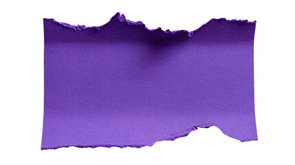a piece of purple paper with a torn edge