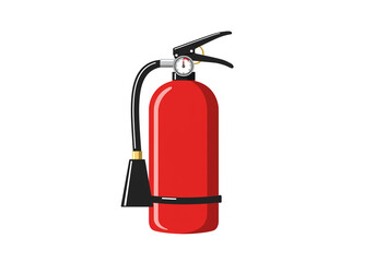 Obraz premium Red Fire Extinguisher Isolated on White Background